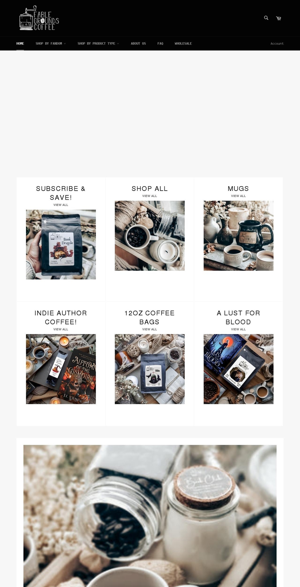 fablegroundscoffee.com shopify website screenshot