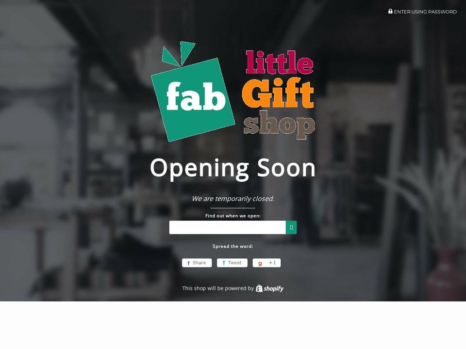 Solo Custom Shopify theme site example fablittlegiftshop.co.uk