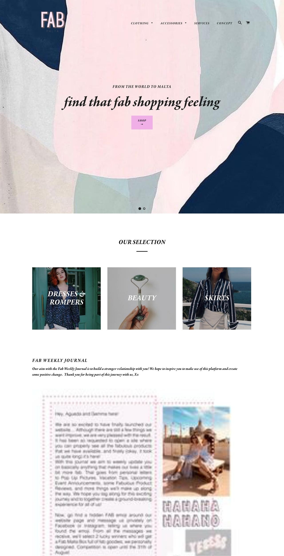 fabmalta.com — Shopify storefront screenshot