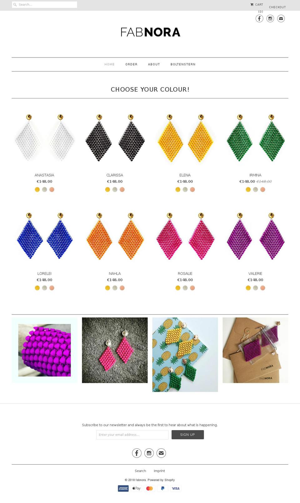 fabnora.com shopify website screenshot