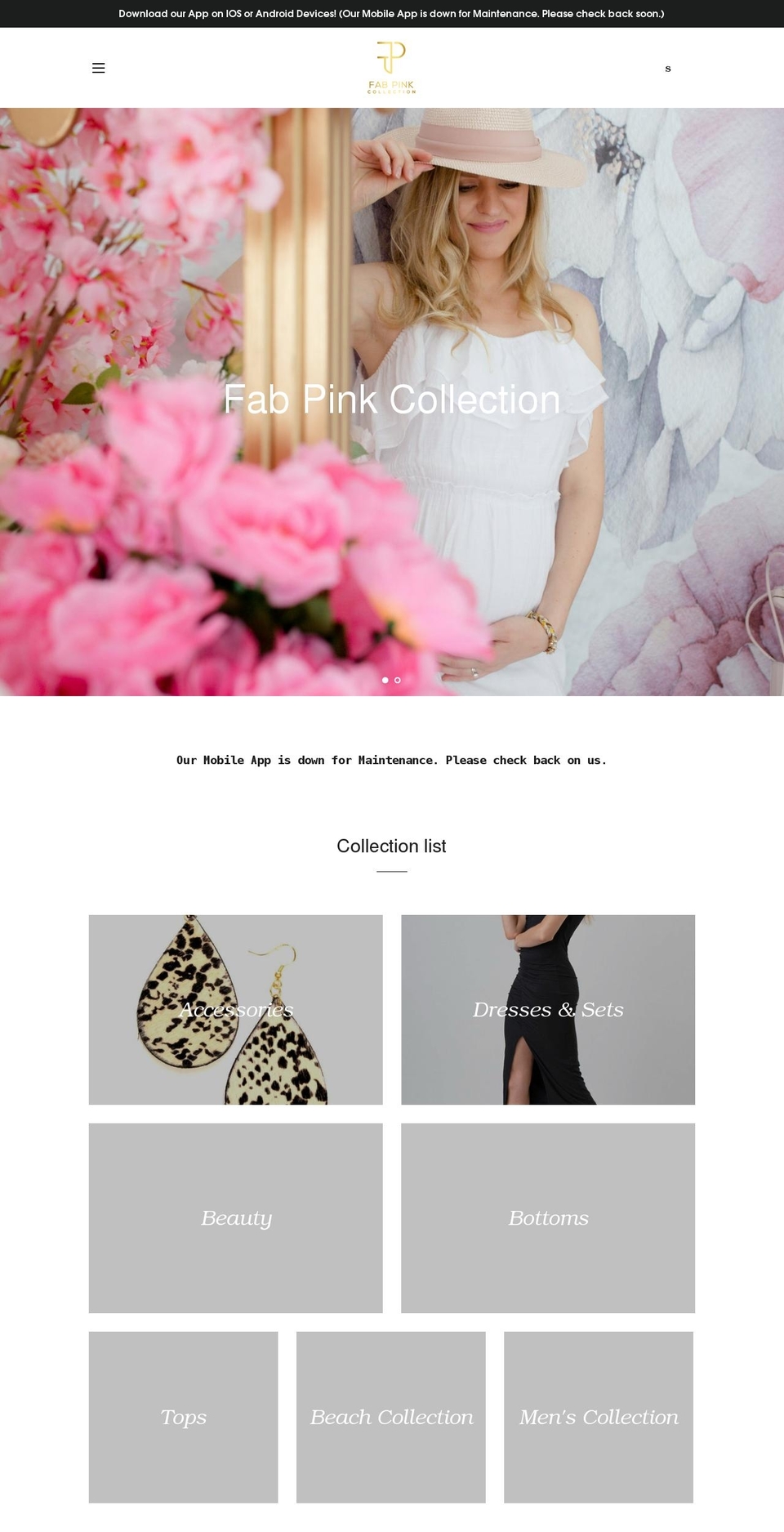 fabpinkcollection.com shopify website screenshot