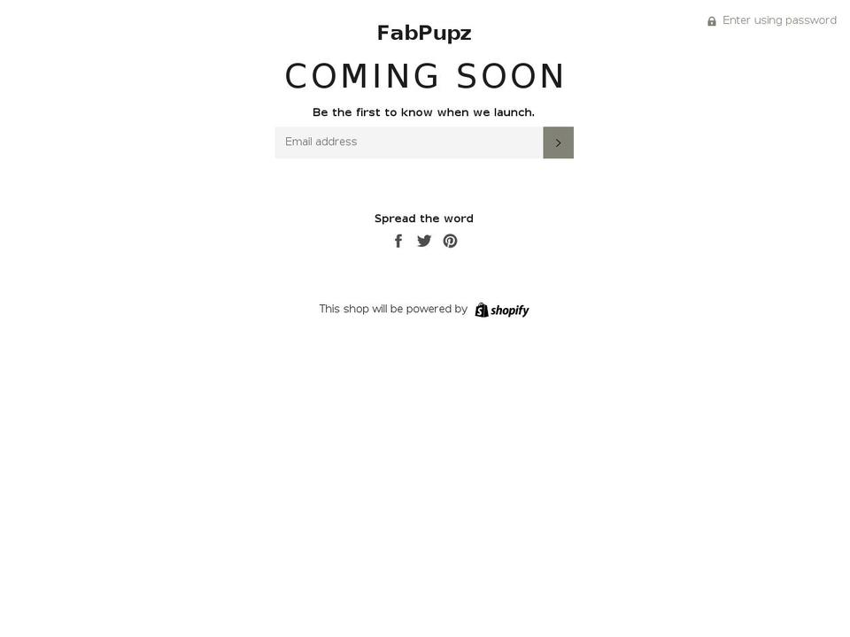 fabpupz.com — Shopify storefront screenshot