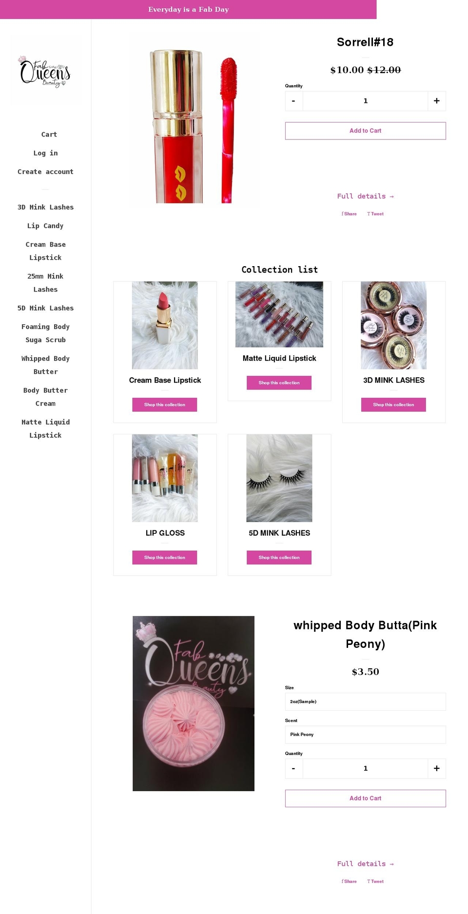 Pop with Installments message Shopify theme site example fabqueensbeauty.com