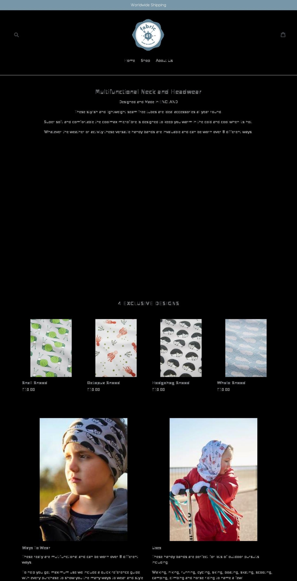 fabric41.com — Shopify storefront screenshot