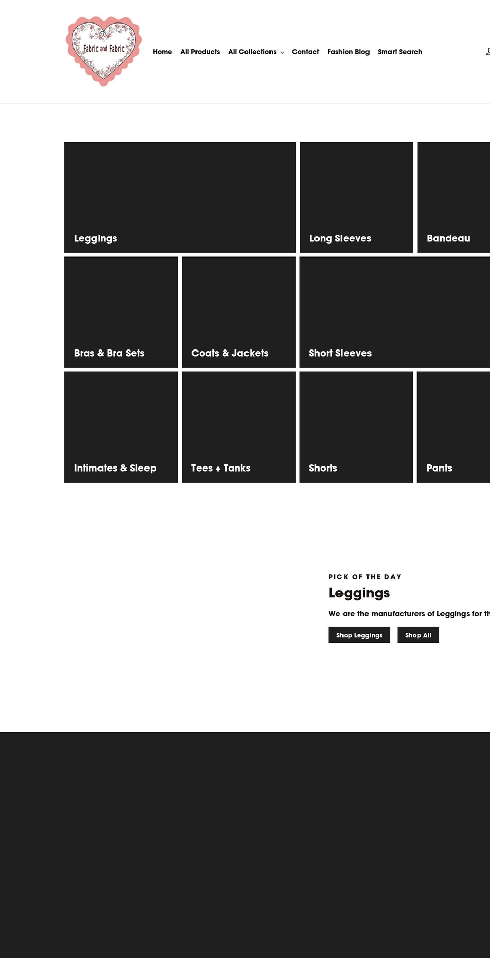 fabricandfabric.net shopify website screenshot