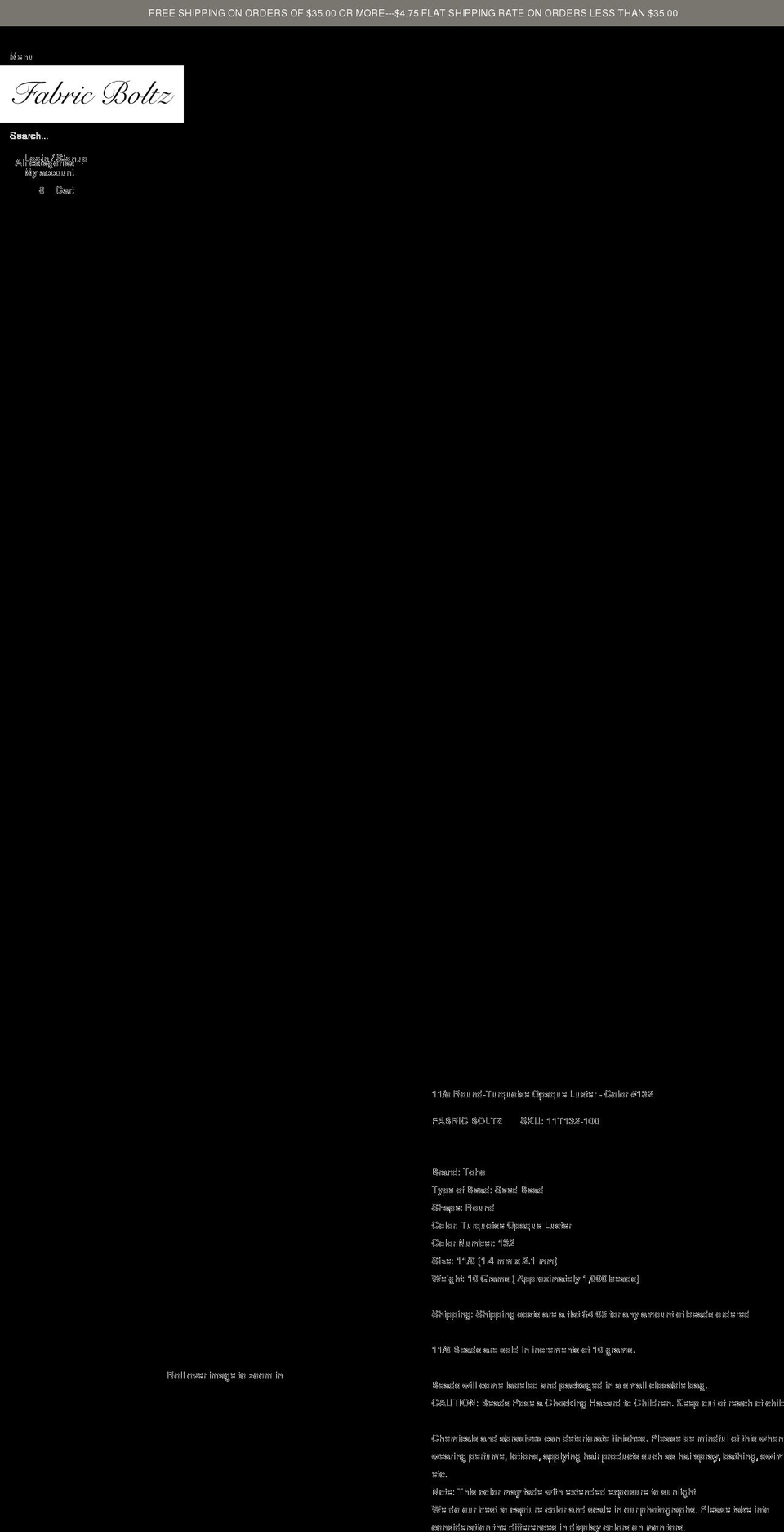 fabricboltz.com shopify website screenshot
