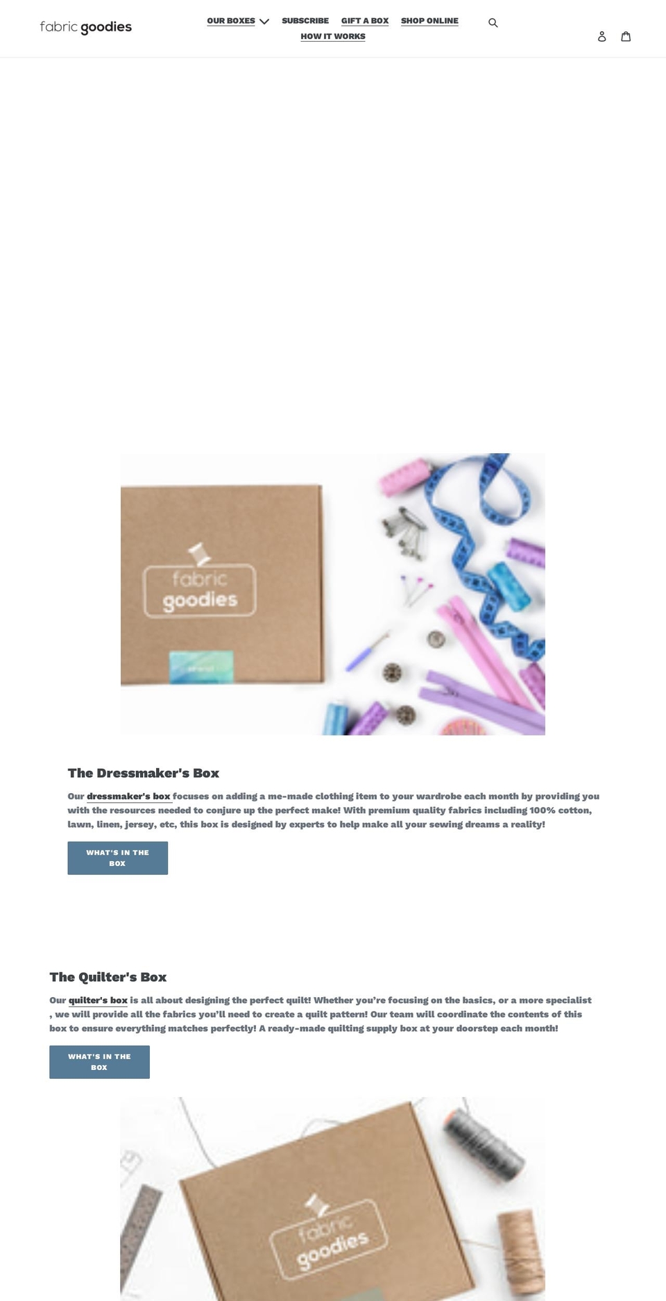 fabricgoodies.com shopify website screenshot