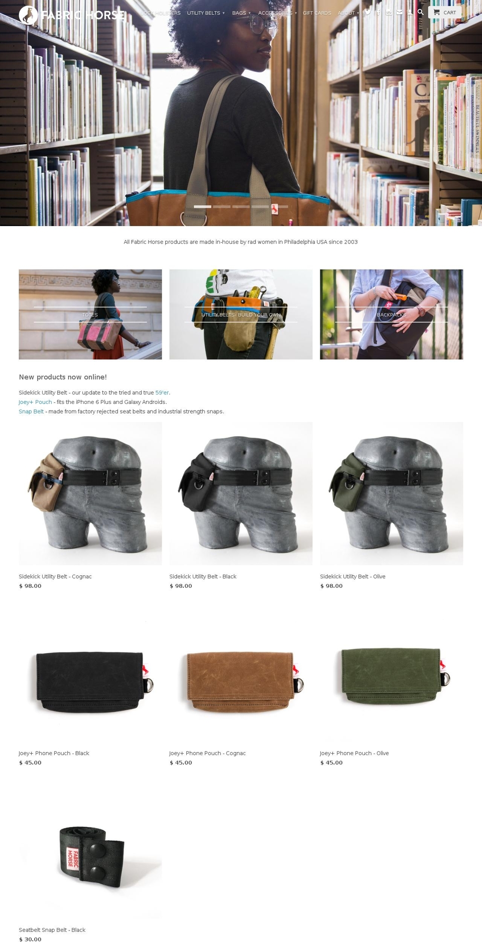 fabrichorse.com shopify website screenshot