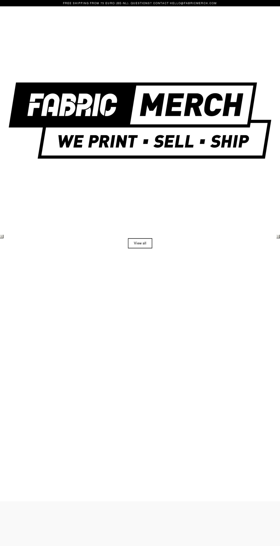 fabricmerch.com shopify website screenshot