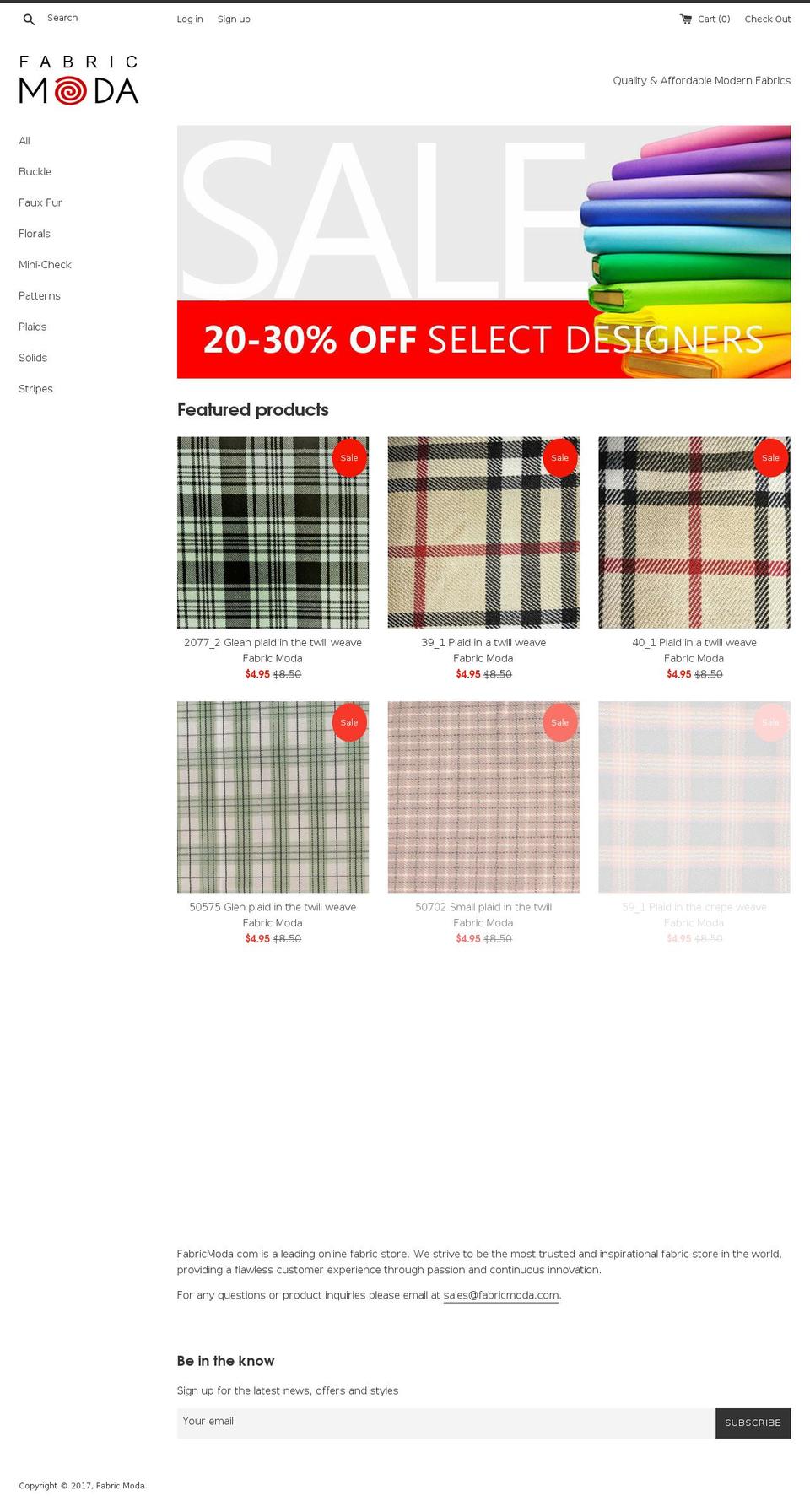 fabricmoda.com shopify website screenshot