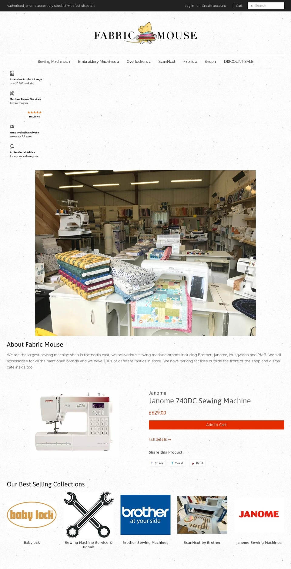 fabricmouse.co.uk shopify website screenshot