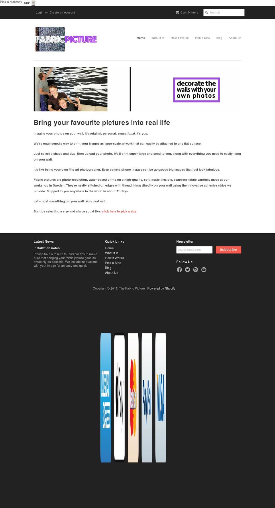 fabricpix.com shopify website screenshot