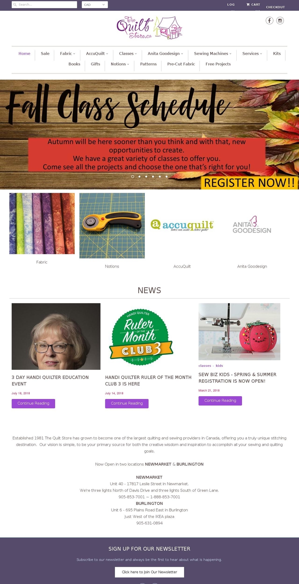 fabricsandfriendships.com shopify website screenshot