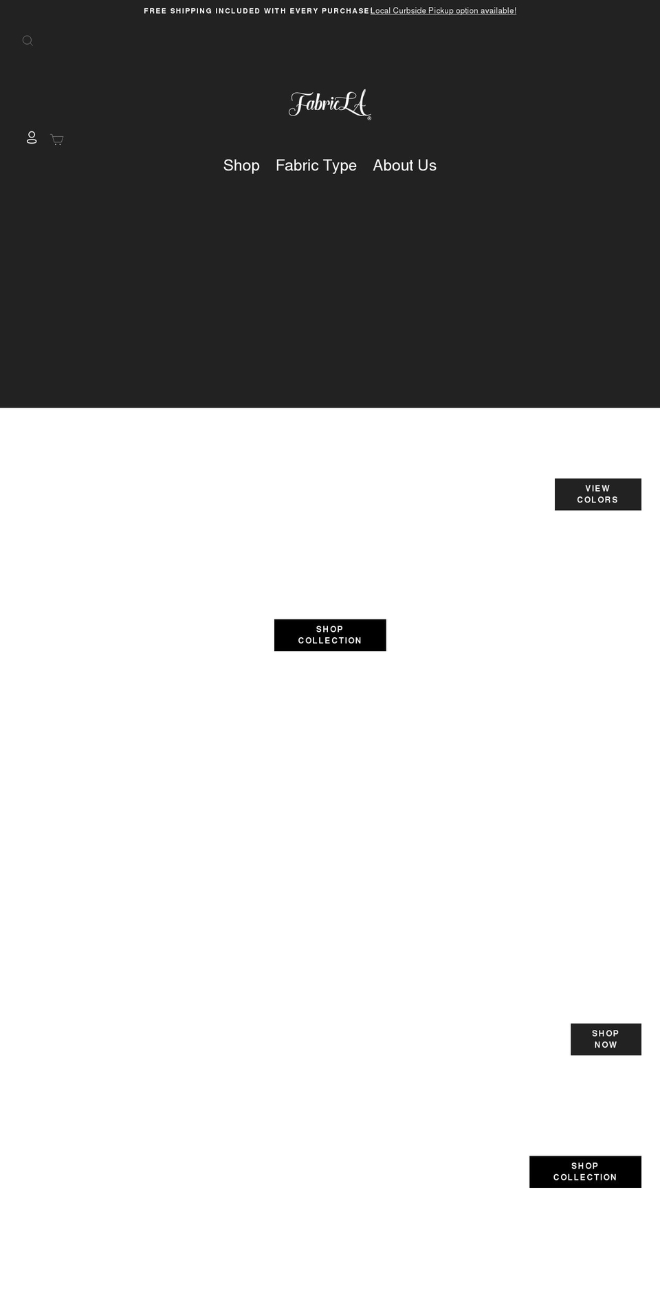 fabricsla.com — Shopify storefront screenshot