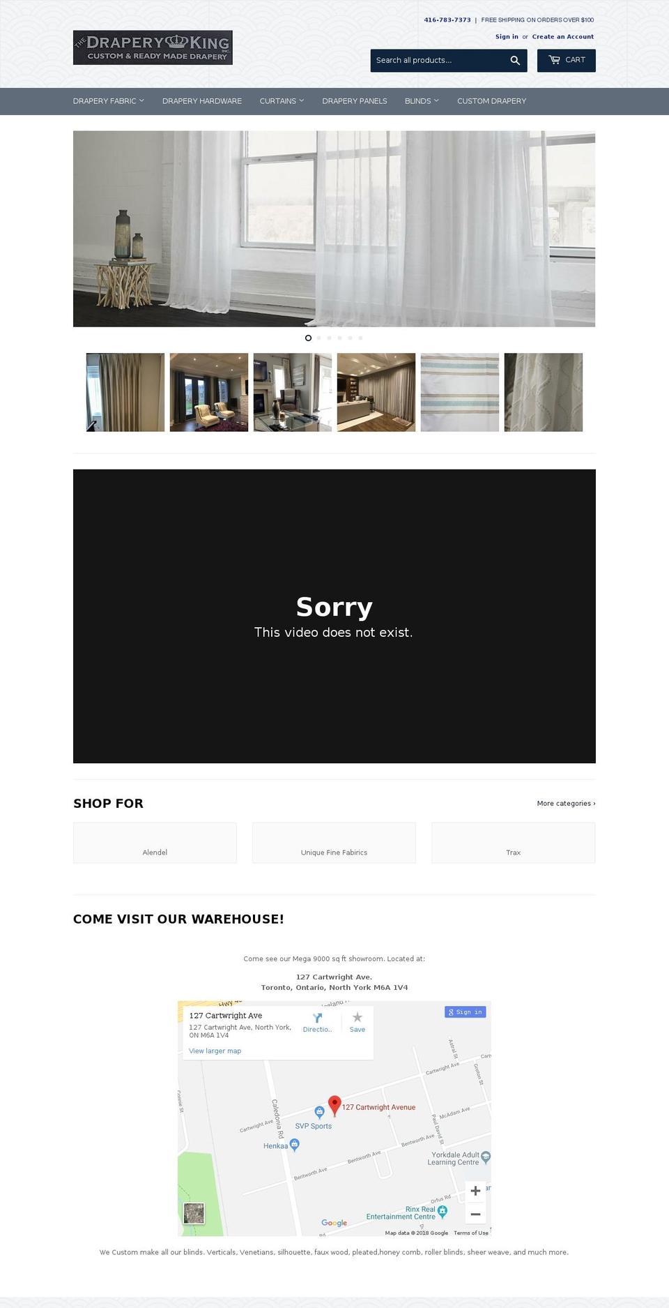 fabrictoronto.ca shopify website screenshot