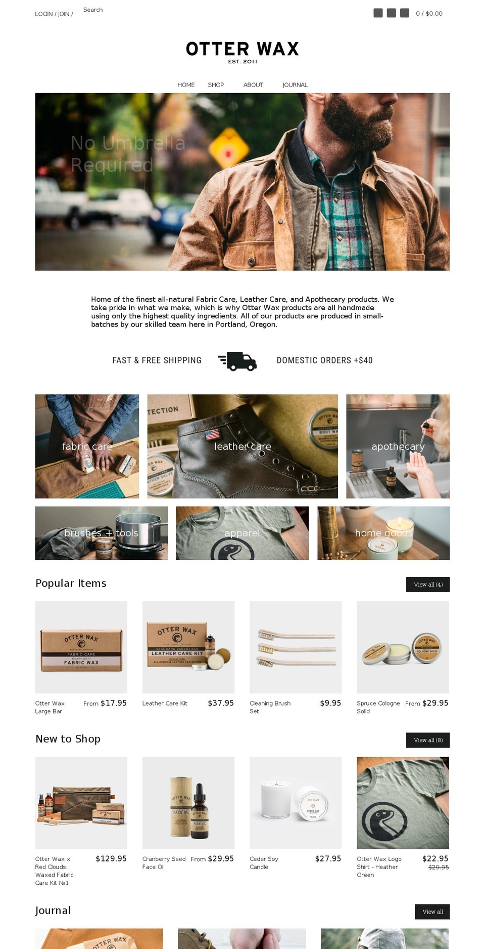 fabricwax.com shopify website screenshot