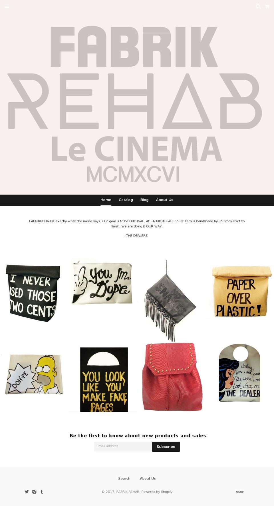 fabrikrehab.com shopify website screenshot