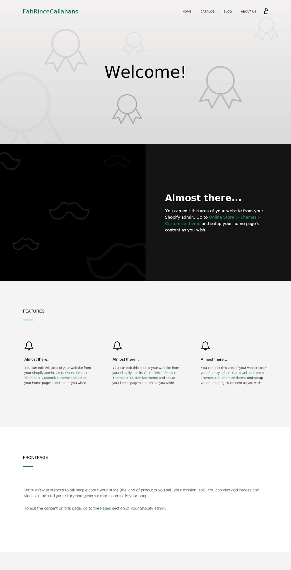 fabrincecallahans.com shopify website screenshot