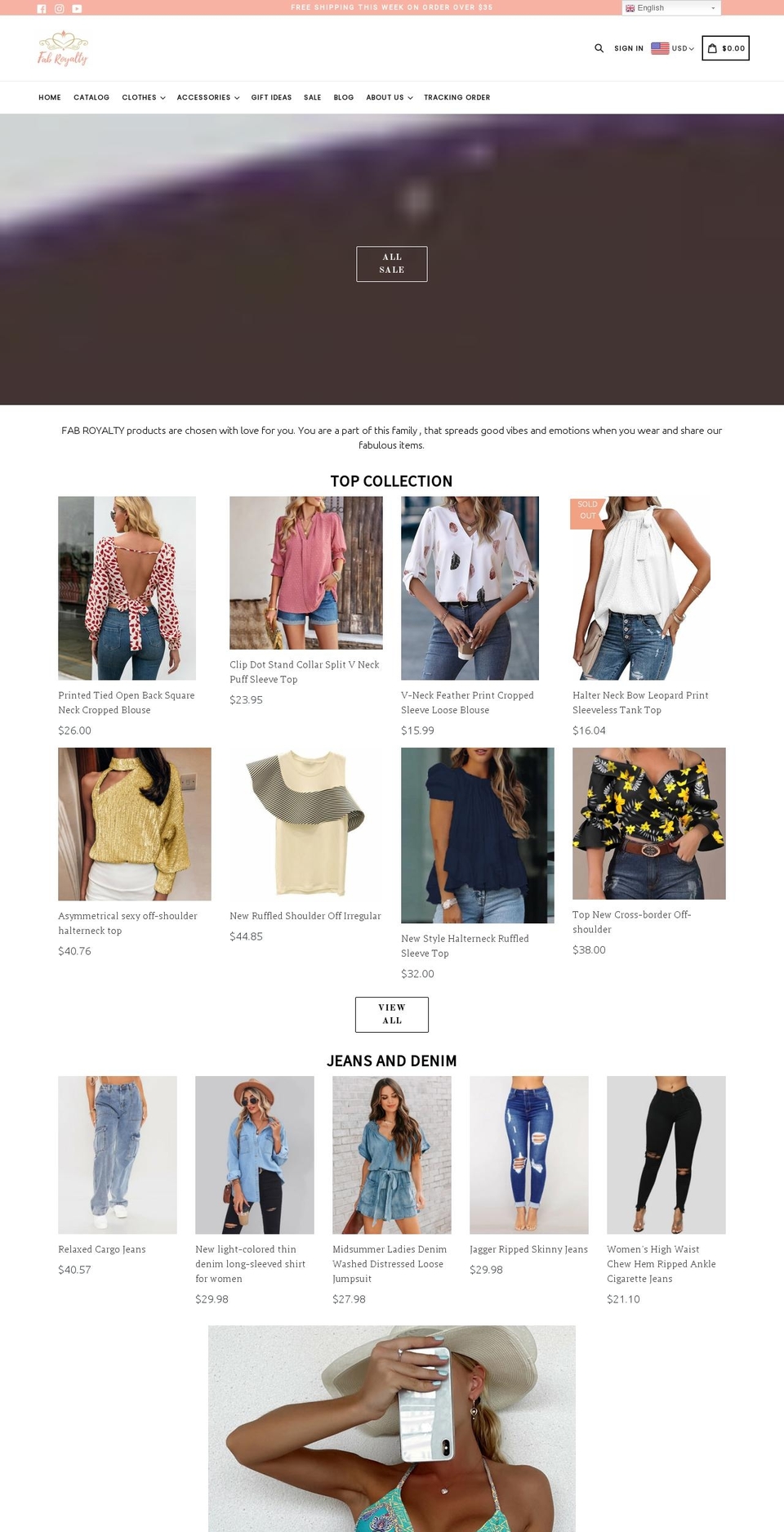 fabroyalty.com — Shopify storefront screenshot