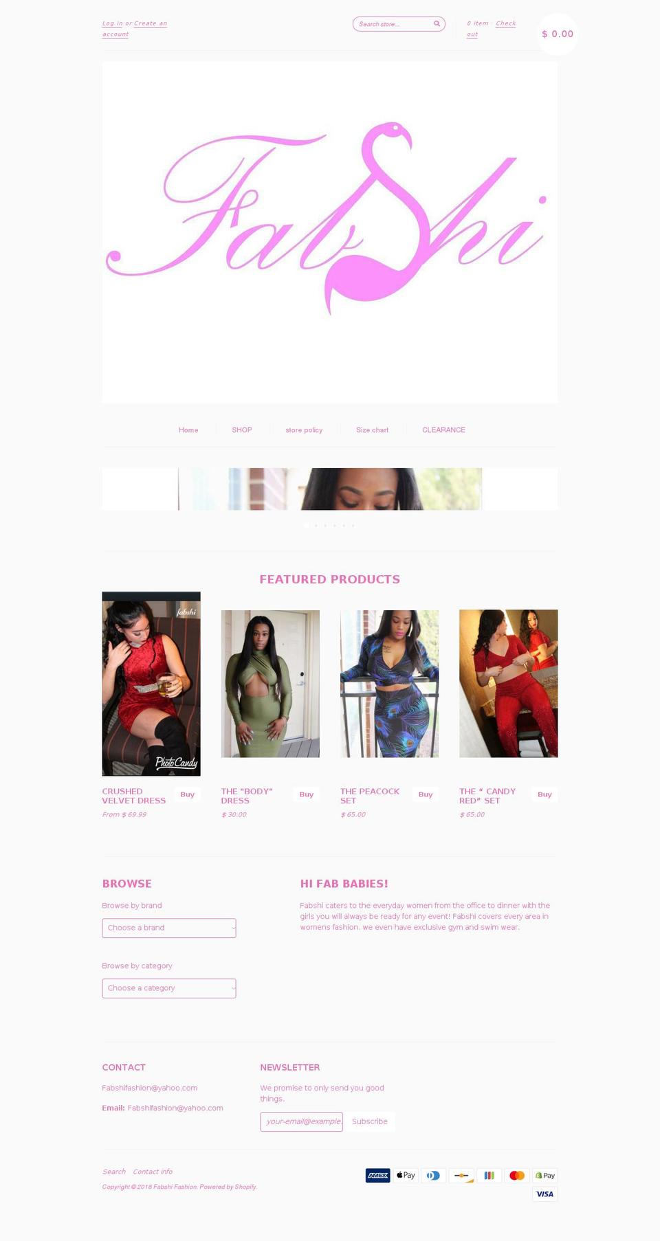 fabshifashion.com shopify website screenshot