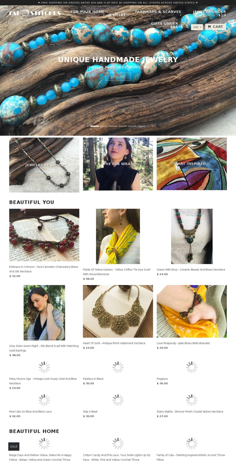 fabstitches.com shopify website screenshot