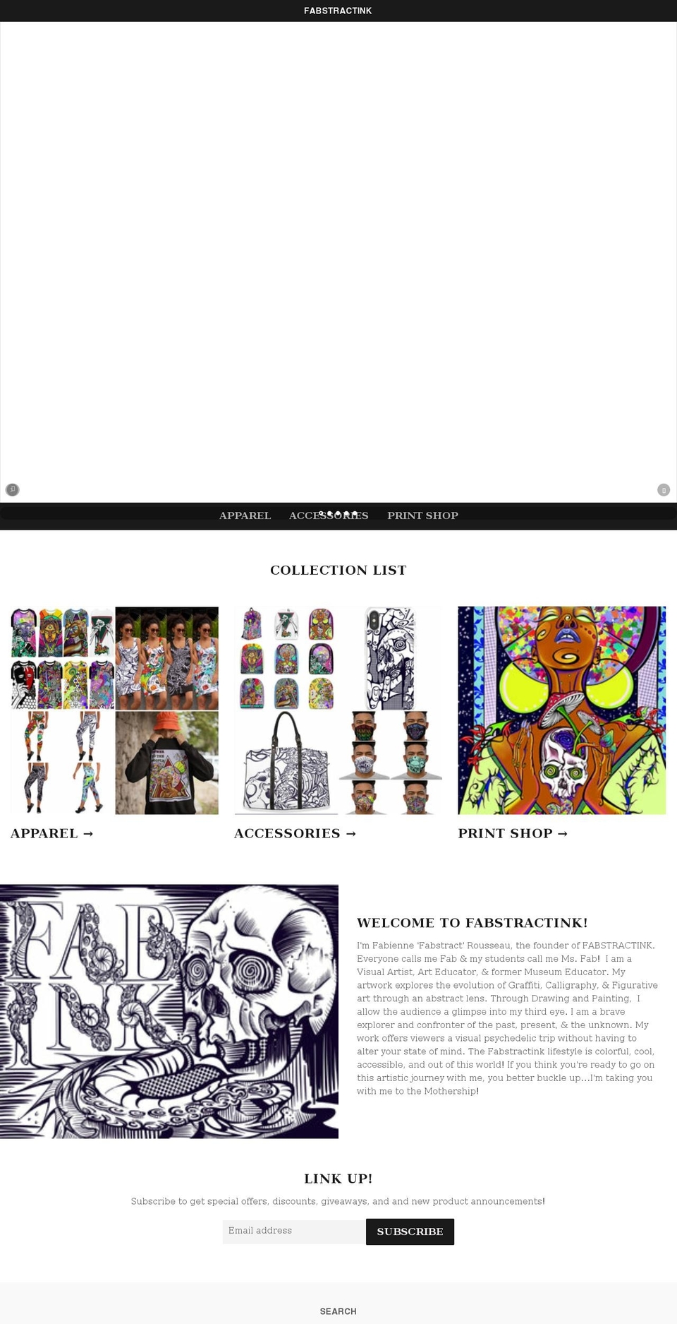 fabstractink.com shopify website screenshot