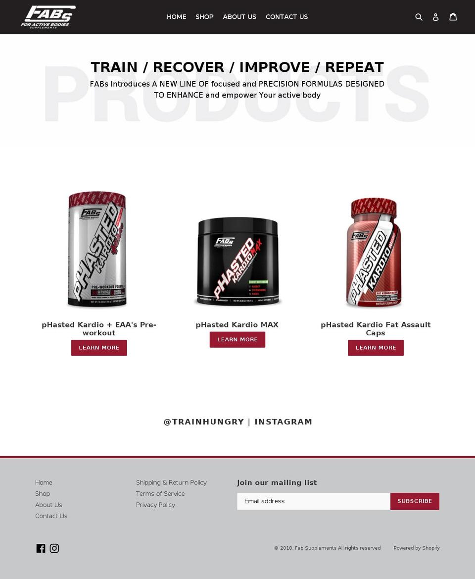 fabsupplements.com — Shopify storefront screenshot