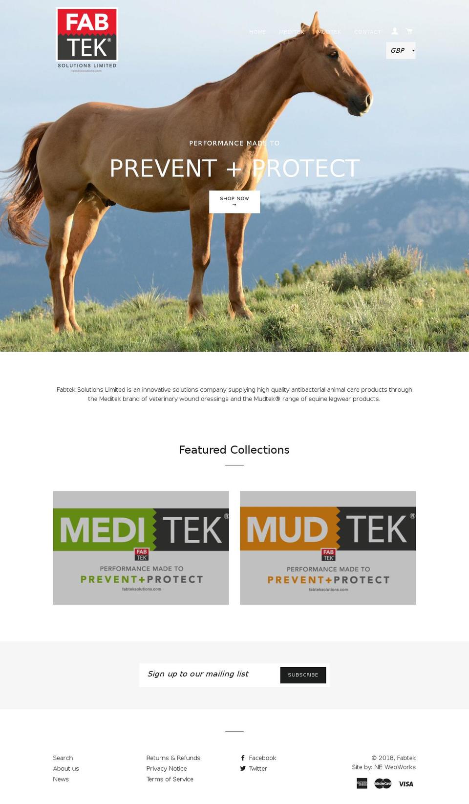 fabteksolutions.com shopify website screenshot