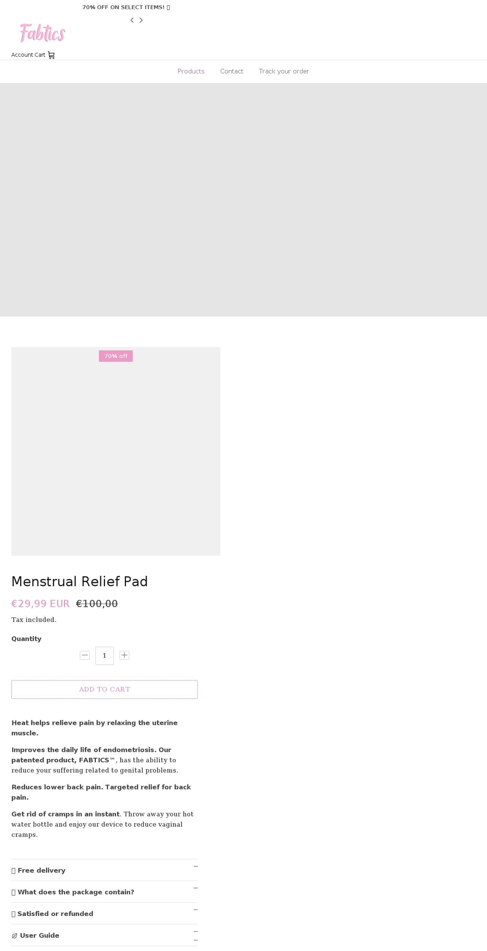 fabtics.com shopify website screenshot