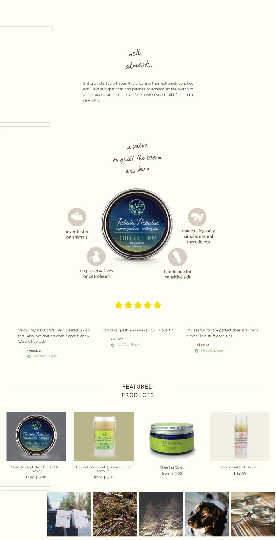 LIVE Grid theme Shopify theme site example fabulanabula.com