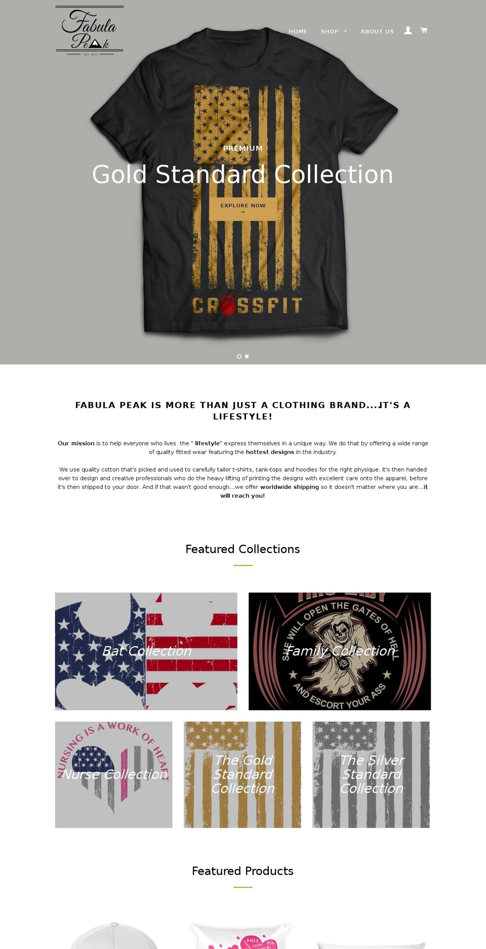 fabulapeak.com — Shopify storefront screenshot