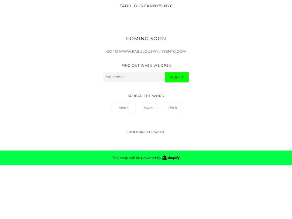 fabulous-fannys-nyc.myshopify.com shopify website screenshot