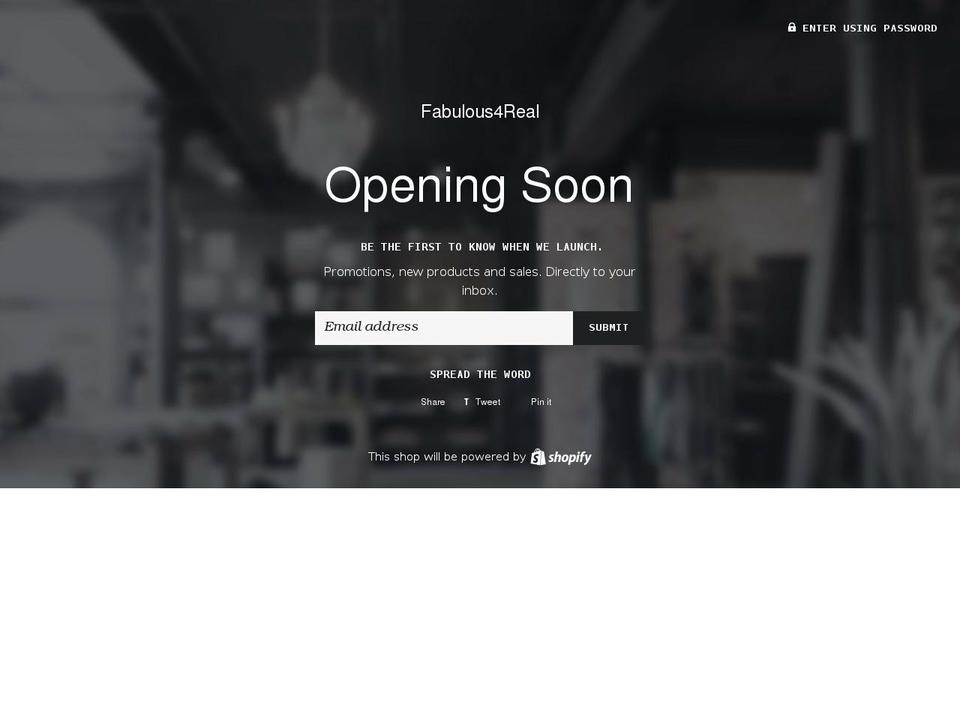 fabulous4real.com shopify website screenshot