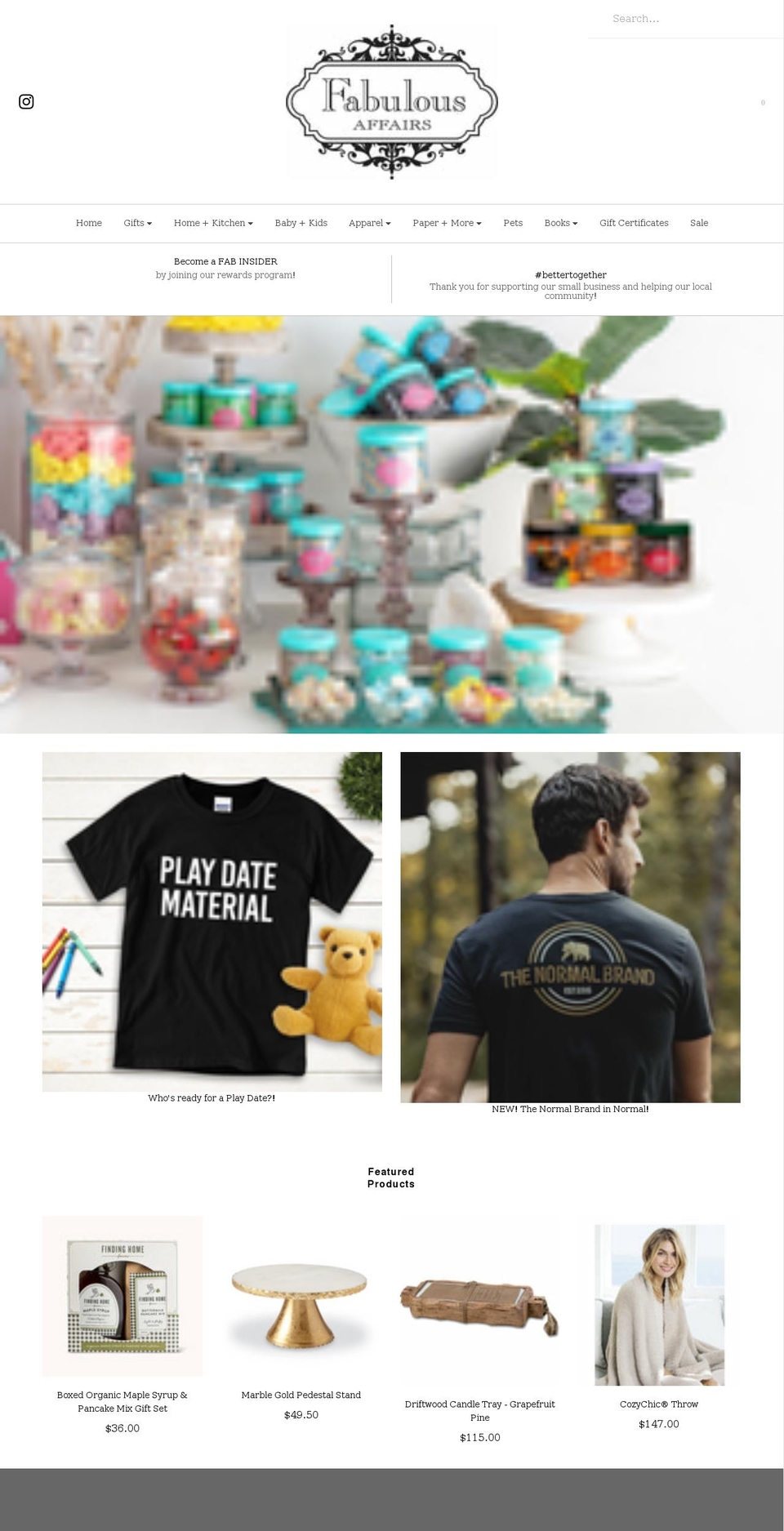 fabulousaffairs.com shopify website screenshot