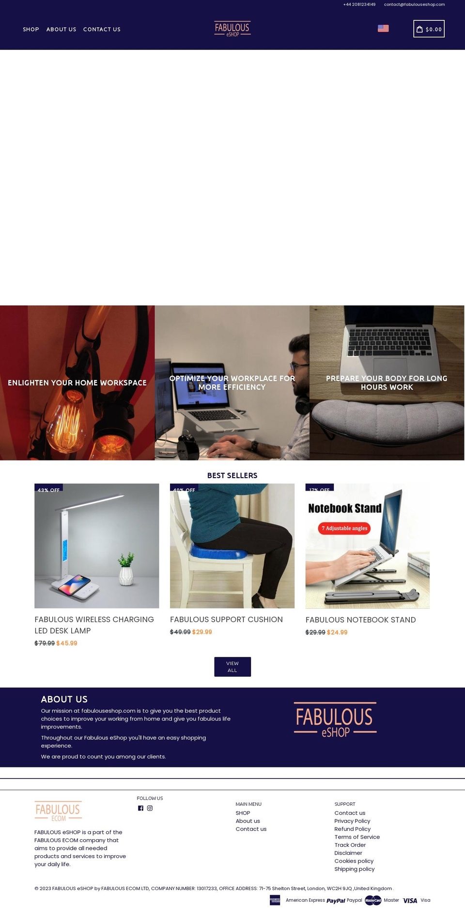 fabulouseshop.com shopify website screenshot