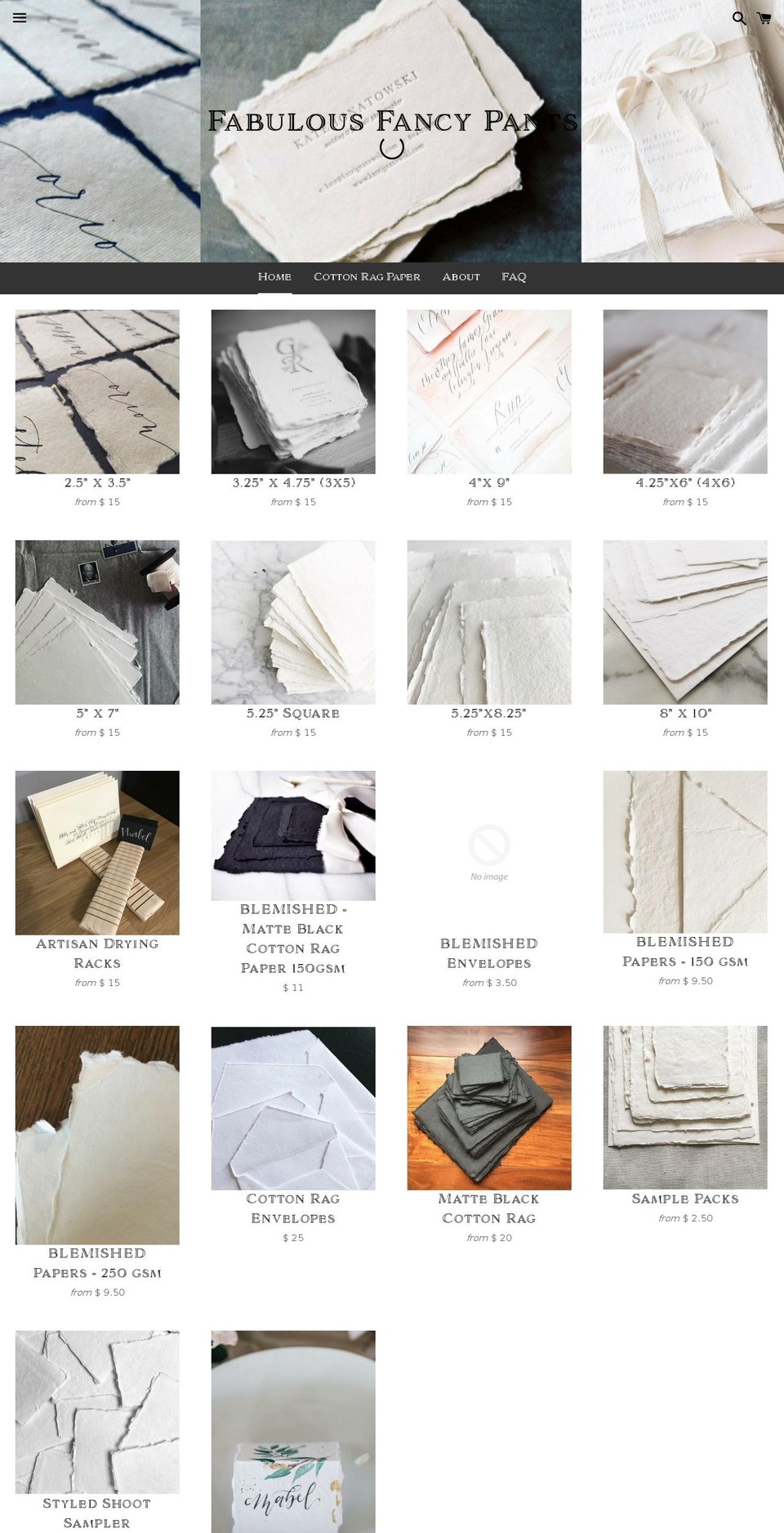 Bold boho Shopify theme site example fabulousfancypants.com