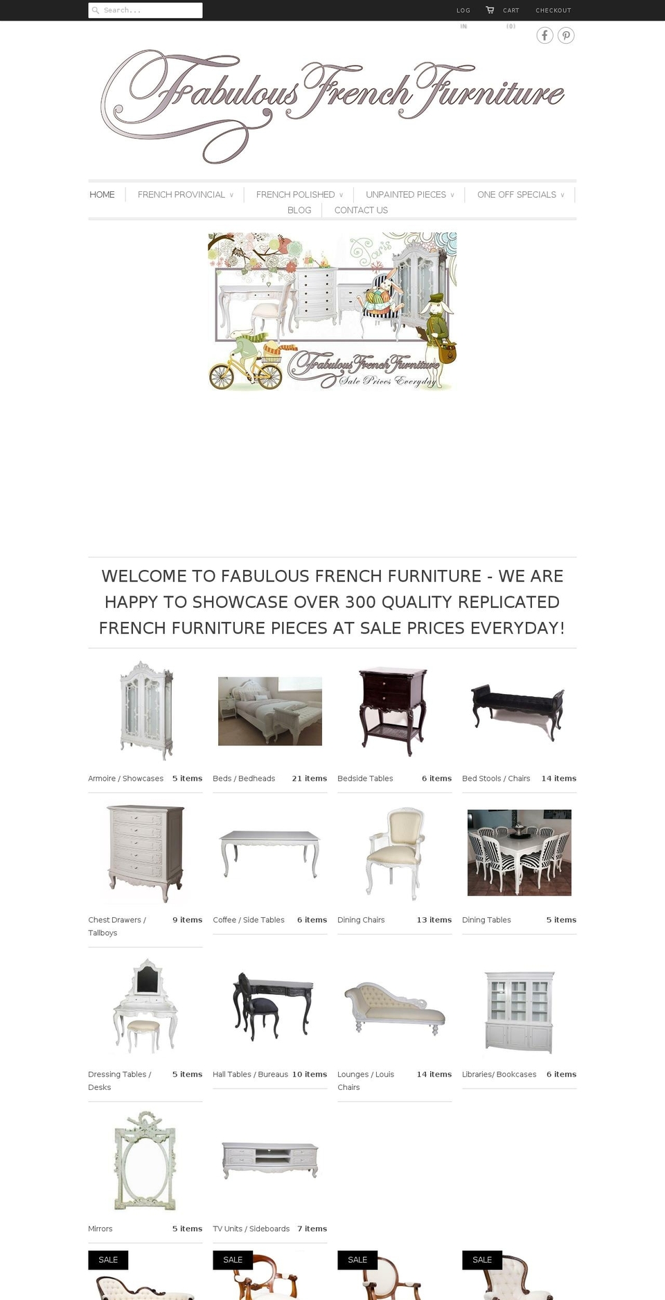 fabulousfrenchfurniture.com.au shopify website screenshot