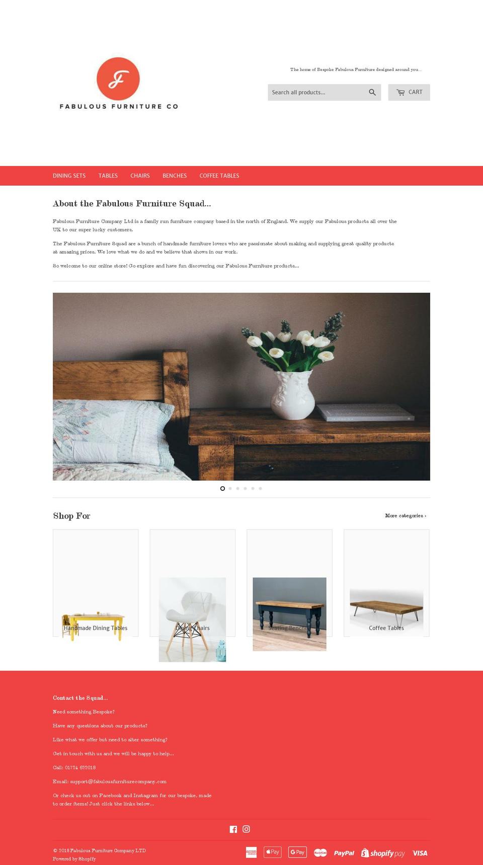 fabulousfurniturecompany.com — Shopify storefront screenshot