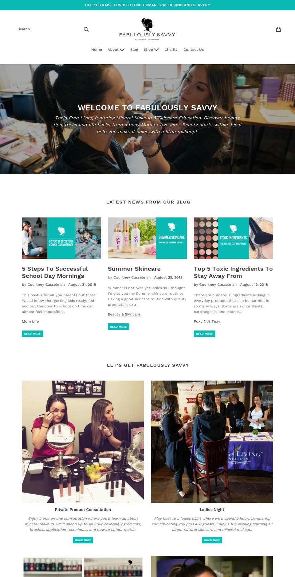 fabulouslysavvy.com — Shopify storefront screenshot