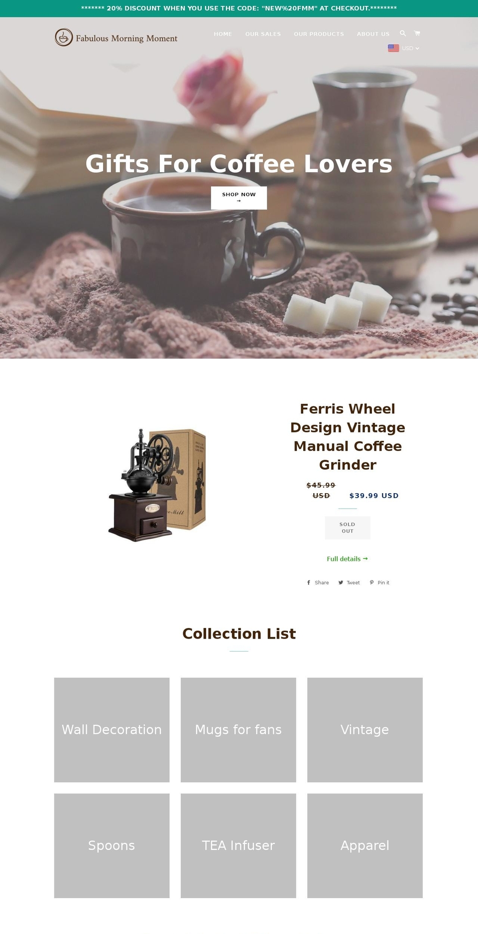 fabulousmorningmoment.com — Shopify storefront screenshot