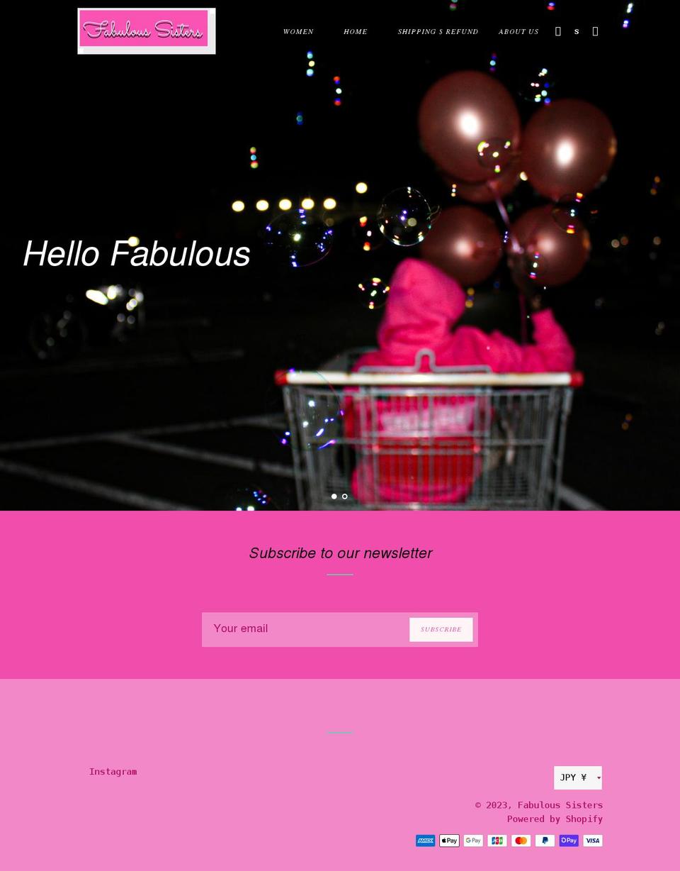 fabuloussisters.net shopify website screenshot