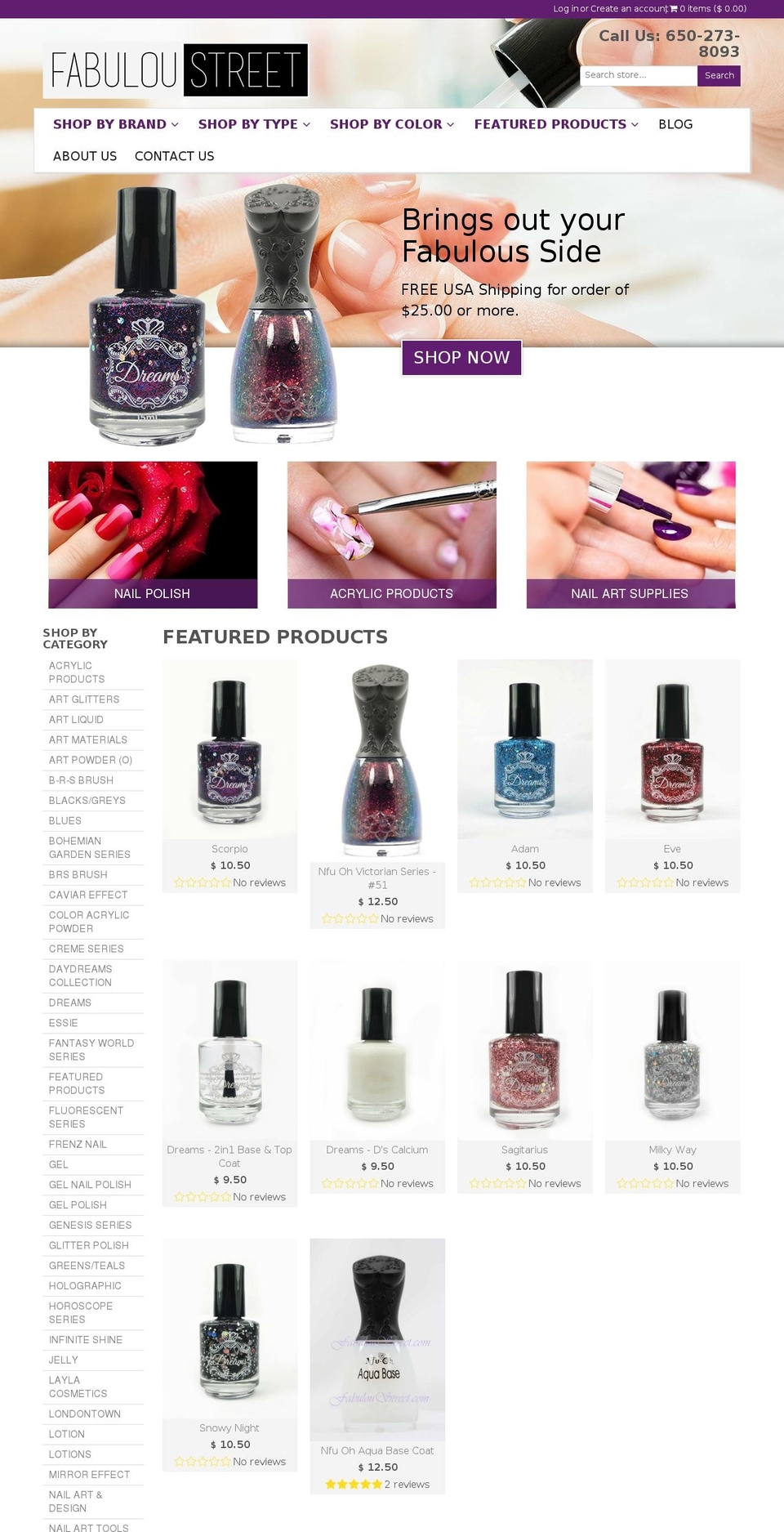 fabulousstreet.com — Shopify storefront screenshot