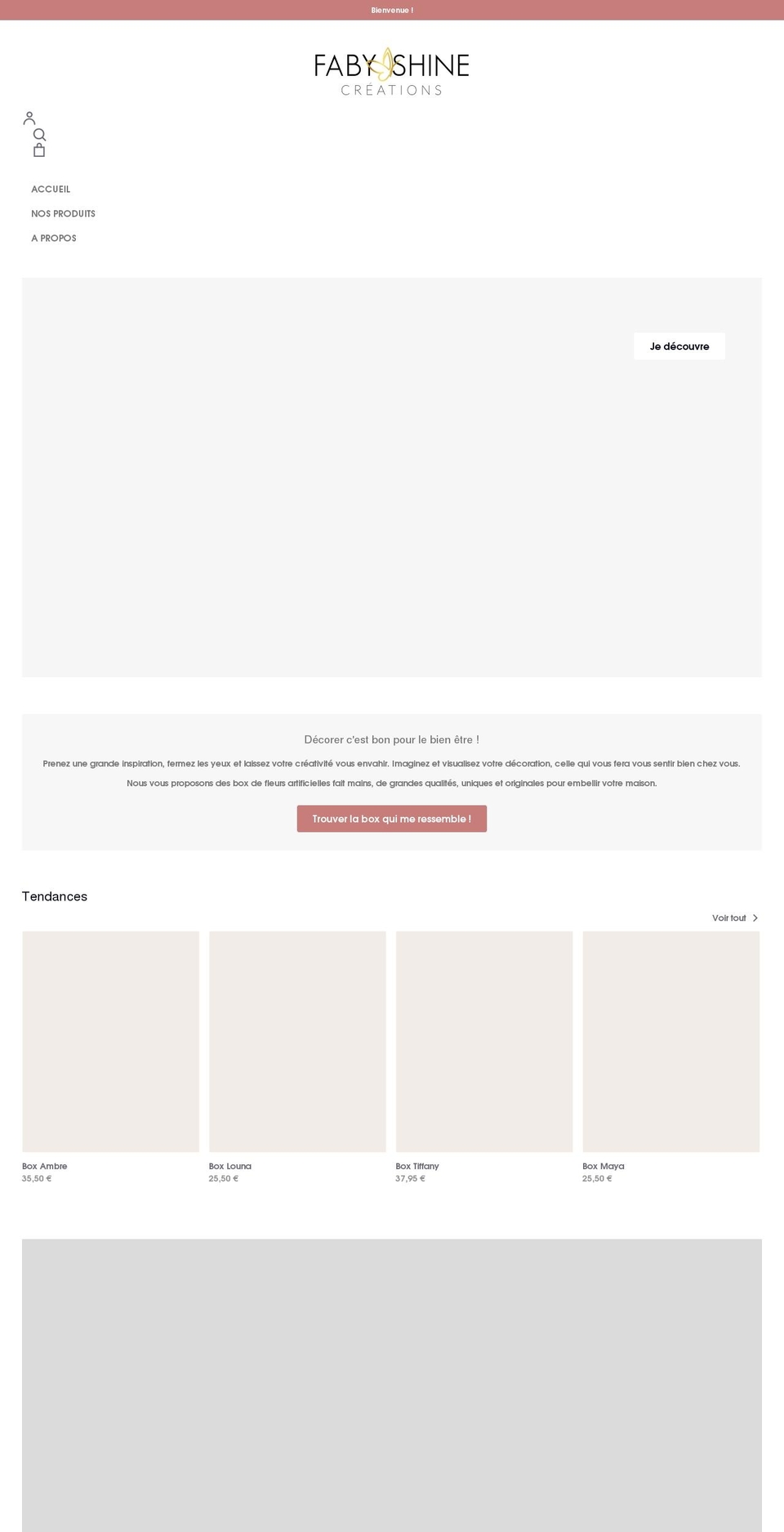 fabyshinecreations.com shopify website screenshot