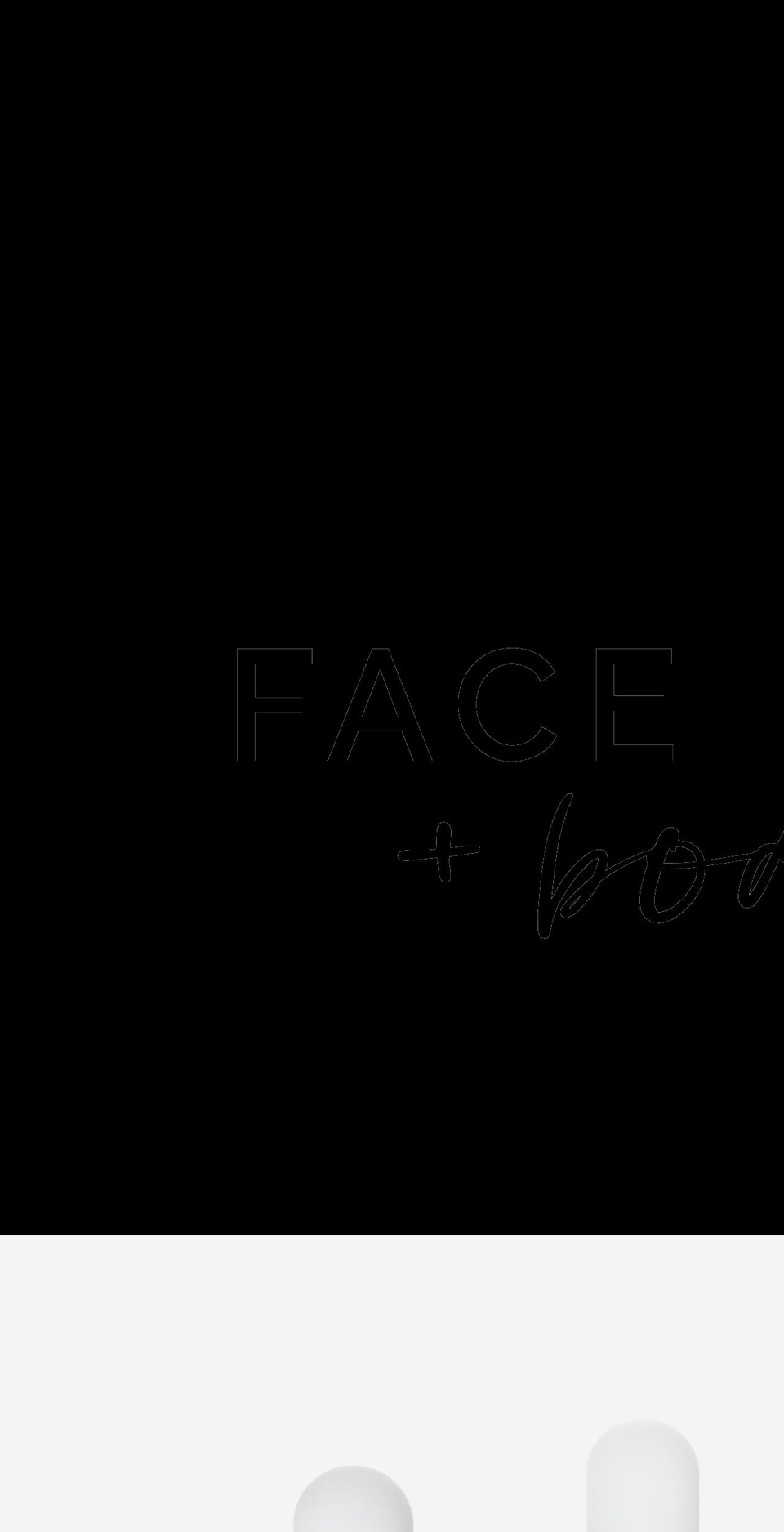 face-body.no shopify website screenshot