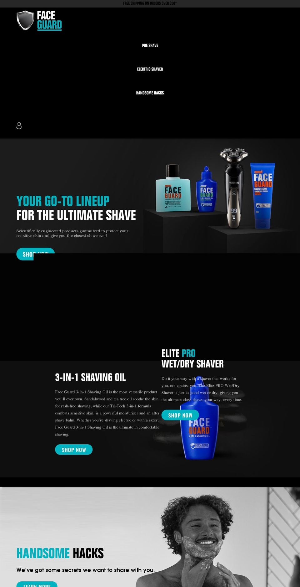 faceguard.com.au shopify website screenshot