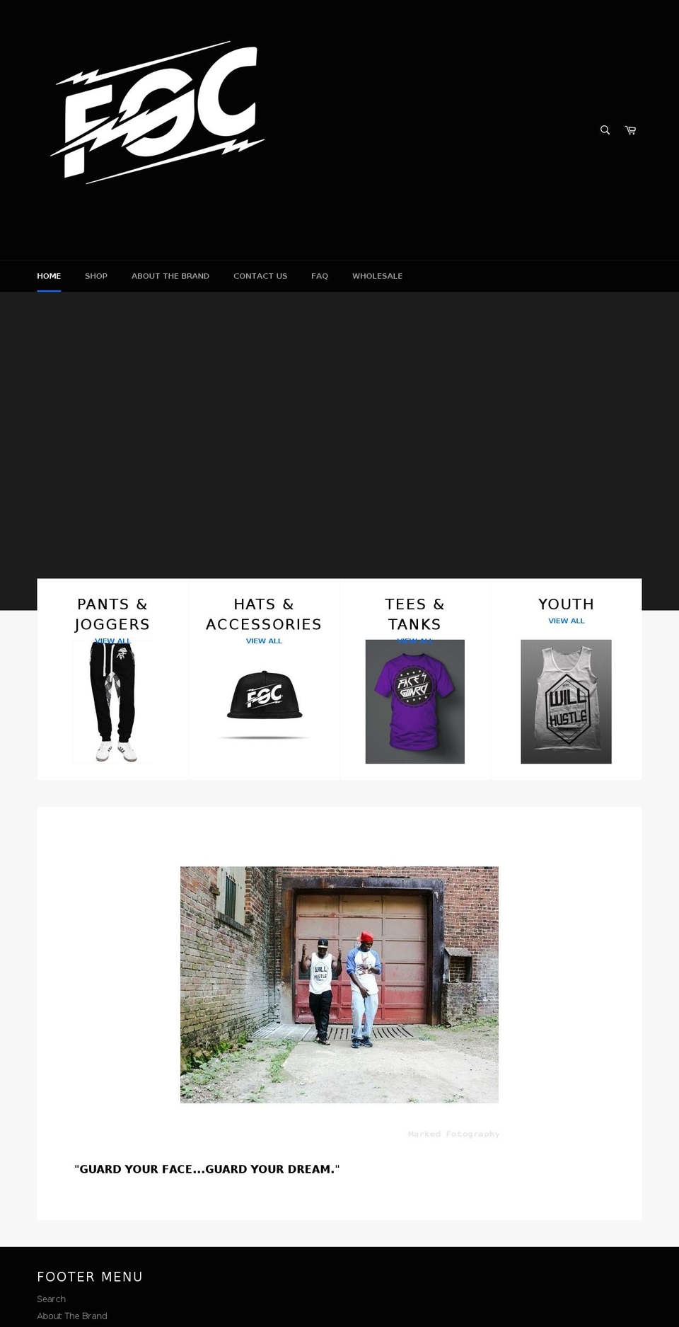 faceguardclothing.net shopify website screenshot