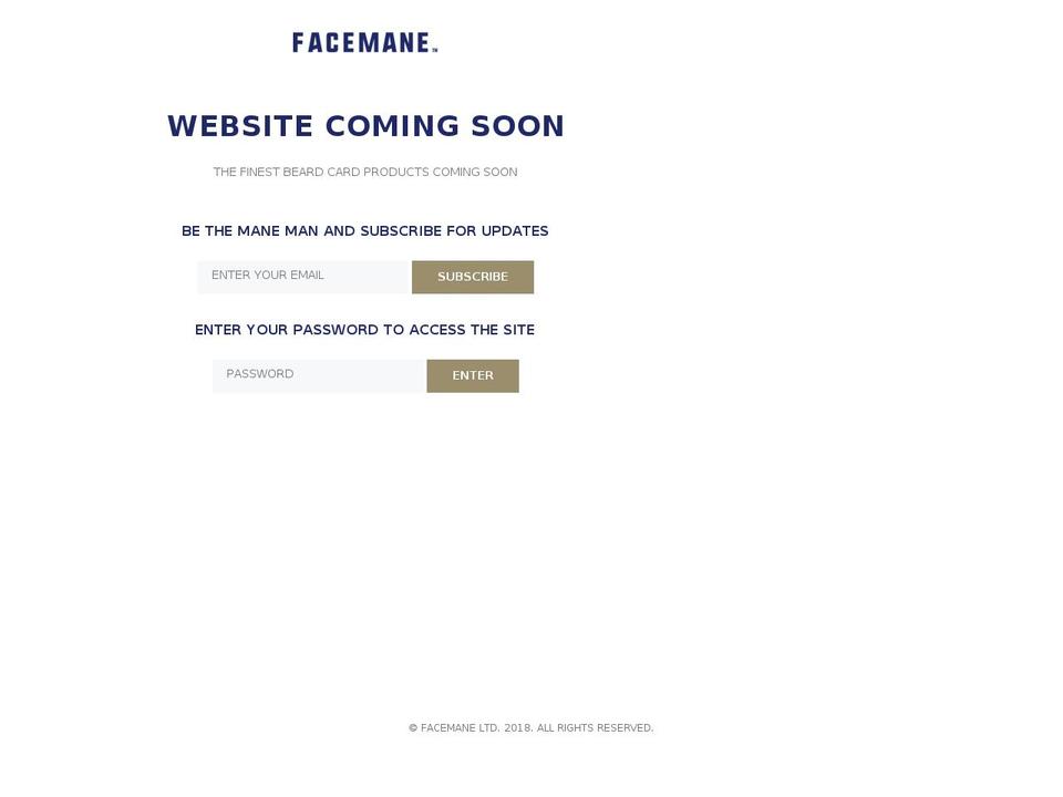 facemane.com — Shopify storefront screenshot