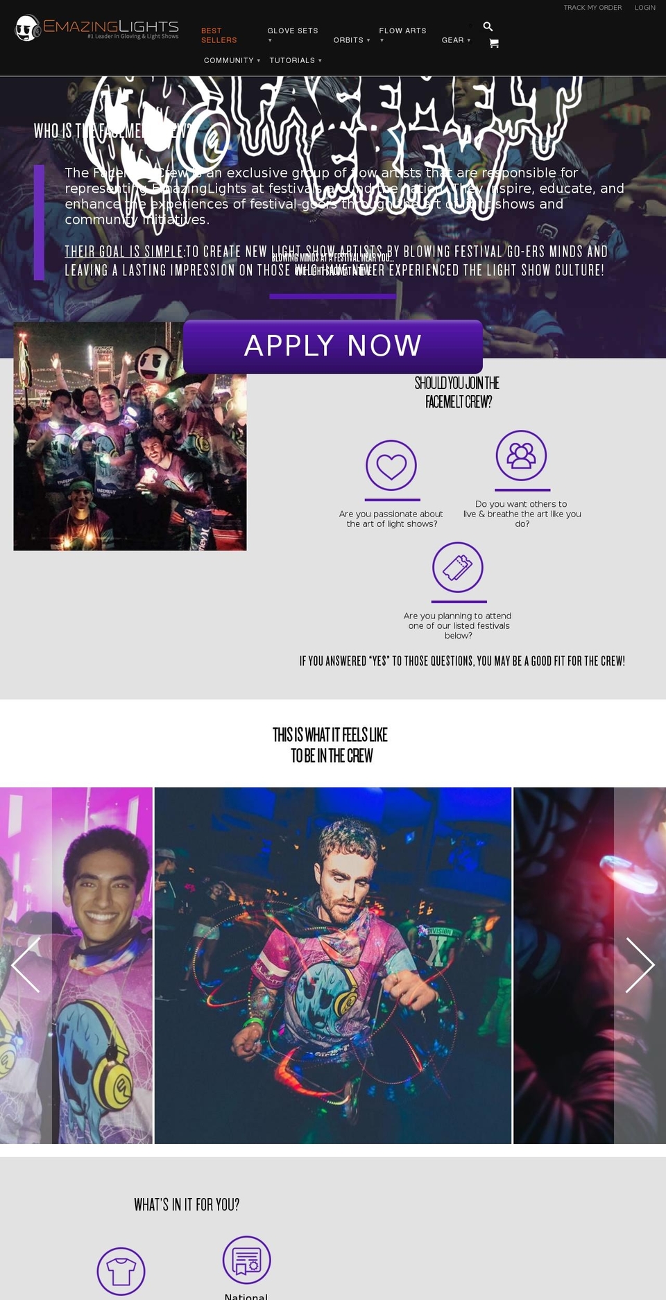 facemeltcrew.com shopify website screenshot