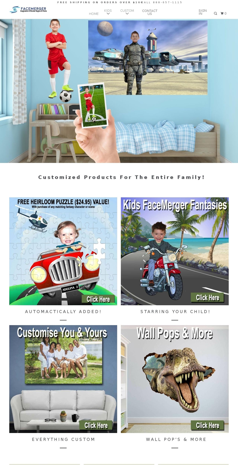 facemerger.com shopify website screenshot