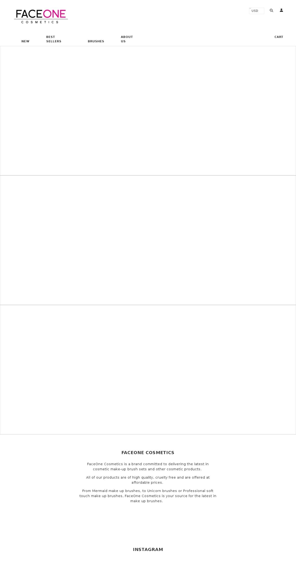 faceonecosmetics.com — Shopify storefront screenshot